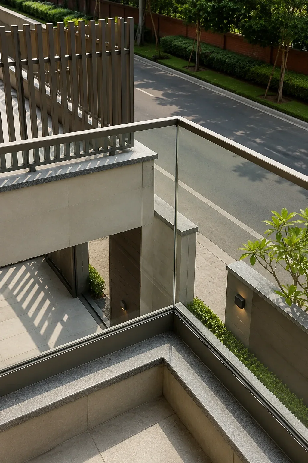 Balcony Glass Railings reference 6
